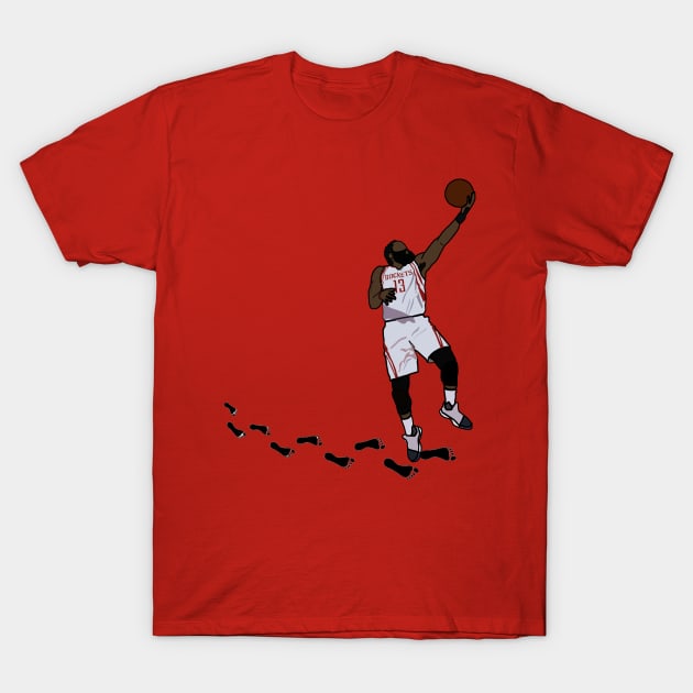 James Harden Funny Travel - NBA Houston Rockets T-Shirt by xavierjfong